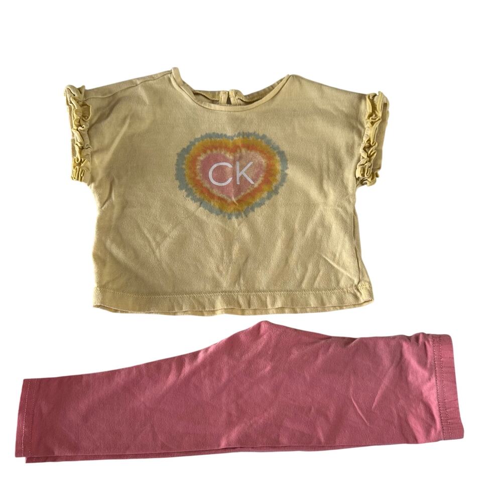 Girls Bundle: Calvin Klein Tee & DKNY Leggings - 18 Months